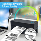 Thermal Label Printer Portable No Ink Required 203DPI 4x6 for Small Business Bluetooth USB High Speed Express Airway Bill