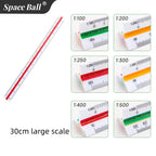 Space Ball Multi-functional Triangular Ruler Student Stationery 12.5/30cm Drafting Tool Scale Ruler Architect Technical Ruler