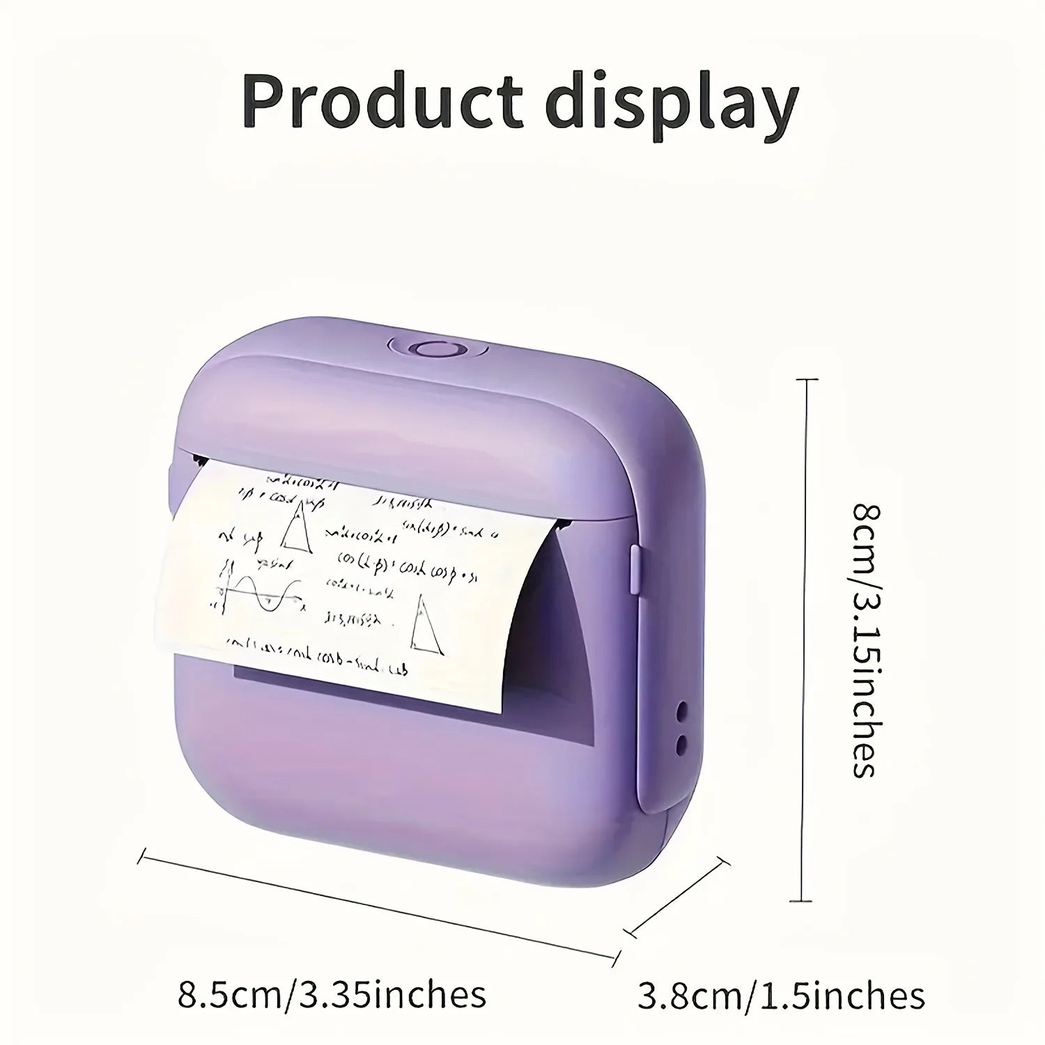 Wireless Mini Printer - Portable Thermal Label Maker Kit, 203dpi HD Printing, Multi-Function Printing, Supports Wireless/USB/Bat