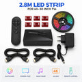 HDMI Sync TV Backlight for 40-85 Inch TVs, No App Needed Gaming Lights with Real-Time Color Matching, for Xmas Home Theater