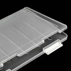 Plastic Clear File Storage Box, PP Material, Transparent Flat Rectangular Storage Box, Waterproof Dustproof Office File Box