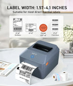 T40 4inch Shipping label/Express/Thermal Barcode Label printer 4x6 inches Label Maker Compatible with iPhone Android Mac Windows