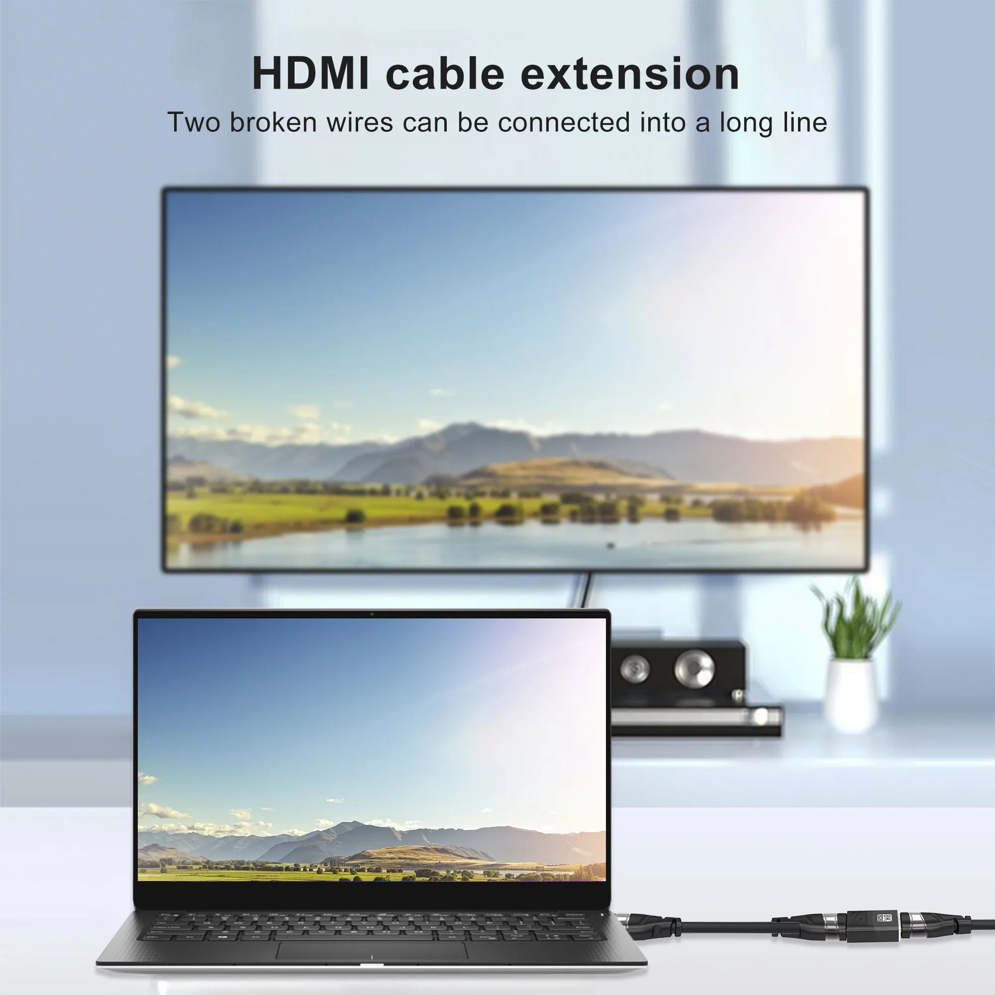 HDMI Coupler 8K, HDMI 2.1  Connector HDMI Extension Adapter, Support 8K@60Hz / 4K@120Hz 120UHD, 3D, HDR