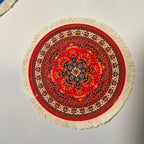 Persian carpet Woven flower small coaster wholesale merchants cheap mouse pad desk mat retro style rubber non-slip computer mats
