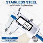 ET52 Stainless Steel 0.01mm High Precision Measure 150mm Digital Caliper mm/inch/Fraction Zero Setting Electronic Caliper
