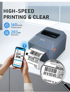 T40 4inch Shipping label/Express/Thermal Barcode Label printer 4x6 inches Label Maker Compatible with iPhone Android Mac Windows