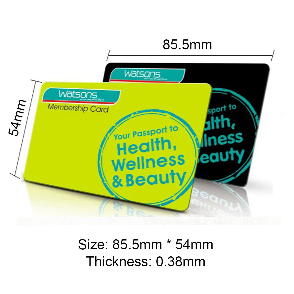 100-1000pcs Custom PVC Business ID Card Own Design Logo Name Plastic Waterproof Double Side Glossy Matte Thank You 85.5*54mm