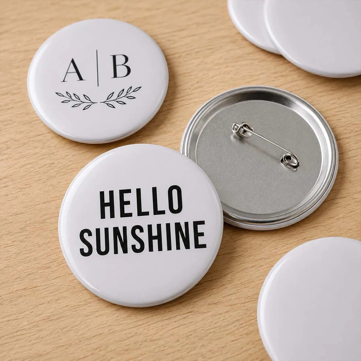 Personalized 58mm Button Badge, Custom Pin Badge with Unique Artwork, Photo and Text Design, Round Badge for Parties