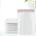 10/50Pcs Bubble Mailers White Poly Bubble Mailer Self Seal Padded Gift Bag Packaging Envelope Bags Book Shipping Package Bag