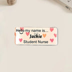 Personalized Acrylic Name Tag, Custom Text Pin Badge, Cute Uniform Name Plate, Nurse Teacher Retail Staff ID Badge.