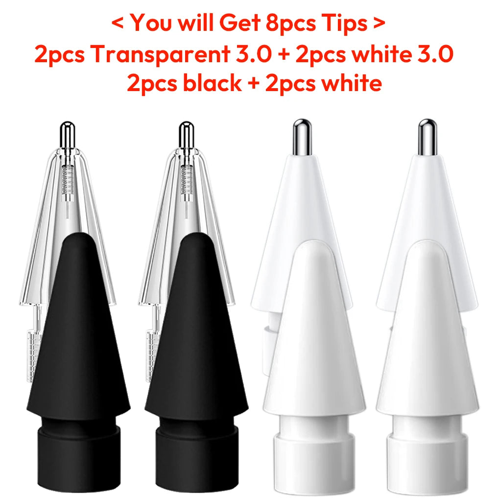 Replacement Tips for Apple Pencil 1st/2nd Gen IPencil Nibs No Wear Out Upgraded for iPad Pro Pencil 2/1 Gen 애플펜슬 펜촉