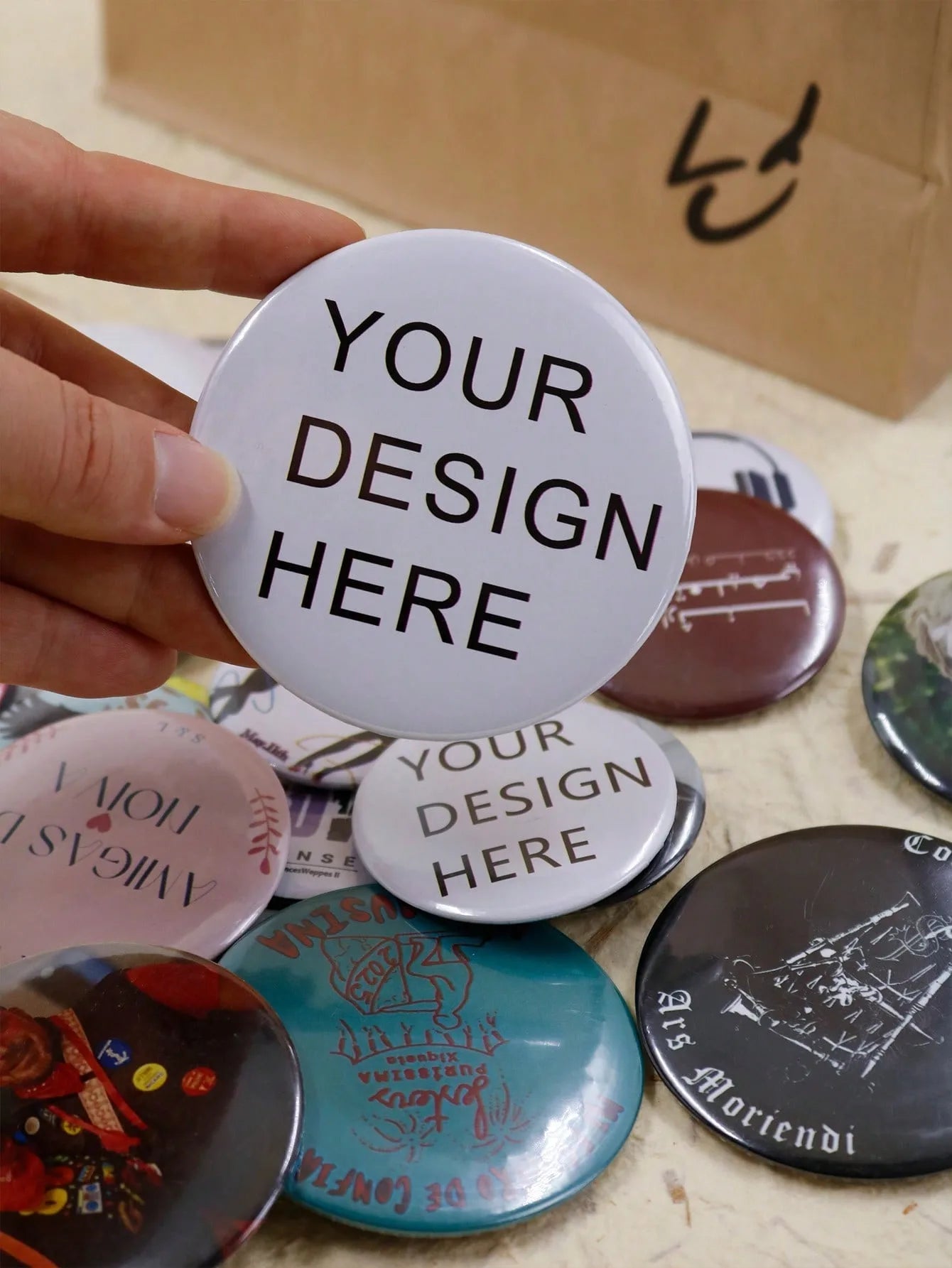 Custom exclusive logo badges, personalized tin pins, DIY photo badges, custom gifts for kids, girls, and women