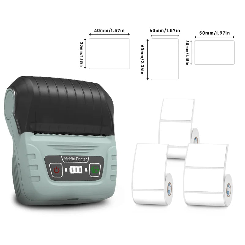 Wireless Label Printer SK58 Inkless Bluetooth Thermal Label Maker Adhesive Label Sticker Machine DIY Pattern Barcode QR Code