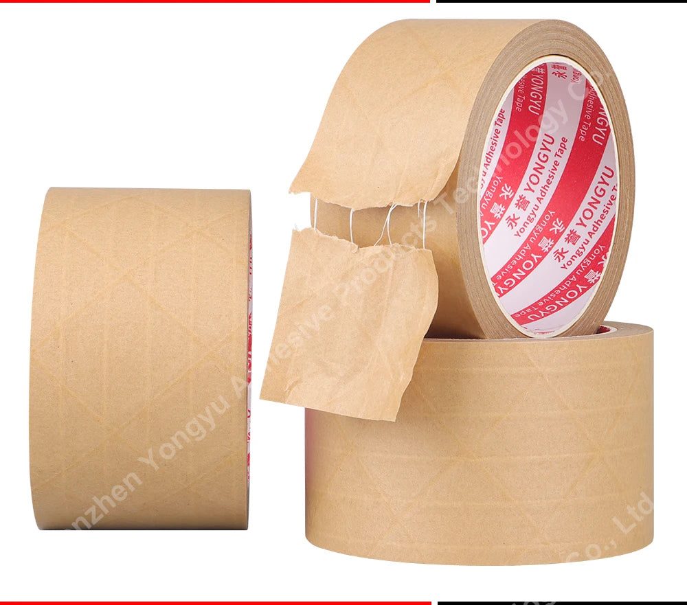 Super Viscosity Kraft Paper Tape  High-Strength Packing Tape Rolls, Packaging Tape  | Industrial Tape for Home, Office & Box