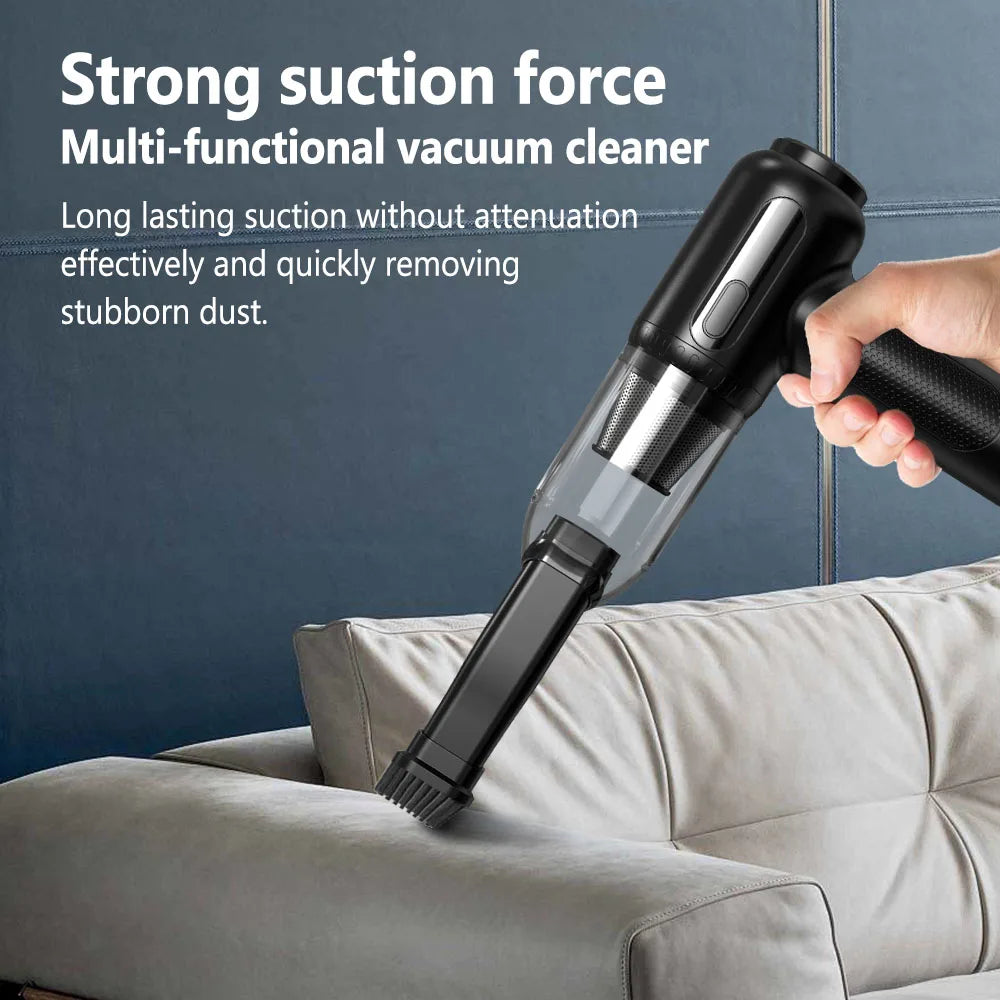 Portable  Air Blower & Vacuum Cleaner 2 in 1 Compressed Air Duster 6000mAh Cordless Duster Blower for Keyboard Computer Cleaning