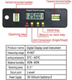 MAKLE 100mm 150mm 200mm digital protractor Angle Finder inclinometer electronic level magnetic bottom Level bubble angle tool