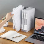 Plastic Clear File Storage Box, PP Material, Transparent Flat Rectangular Storage Box, Waterproof Dustproof Office File Box