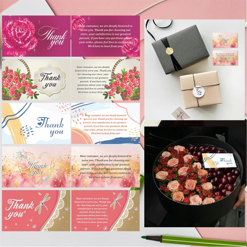 Custom Cards Thank You Cards Custom Business Card Personalized Logo Packaging For Small Business Wedding invitation Postcards