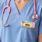 Personalized Acrylic Name Tag, Custom Text Pin Badge, Cute Uniform Name Plate, Nurse Teacher Retail Staff ID Badge.