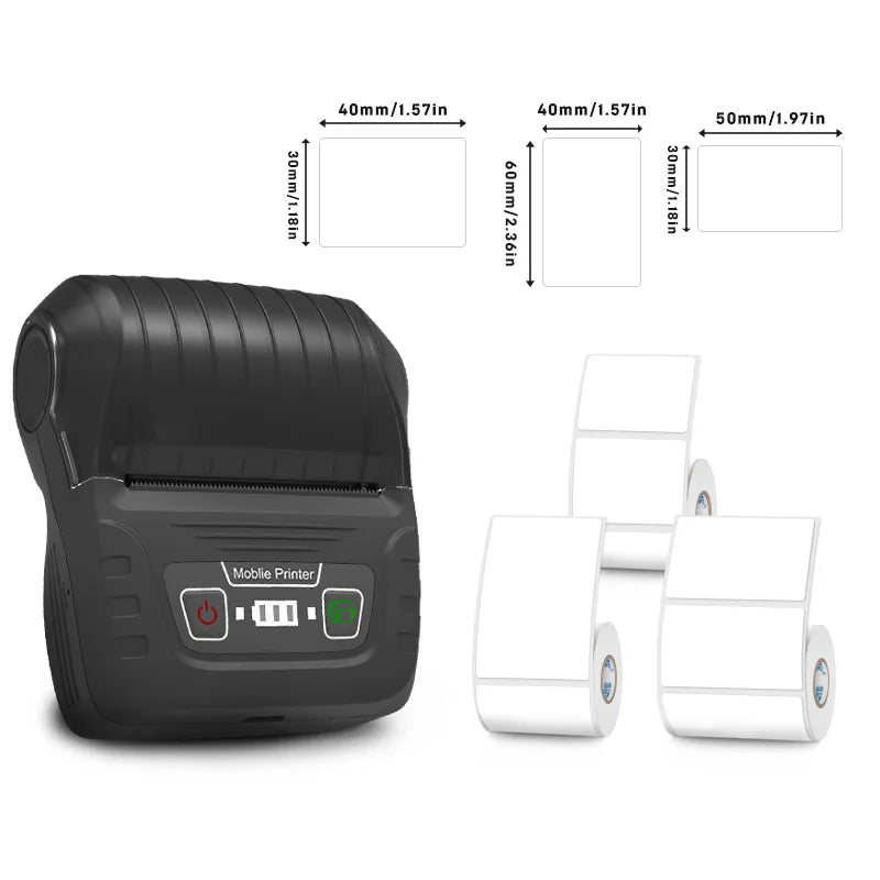 Wireless Label Printer SK58 Inkless Bluetooth Thermal Label Maker Adhesive Label Sticker Machine DIY Pattern Barcode QR Code