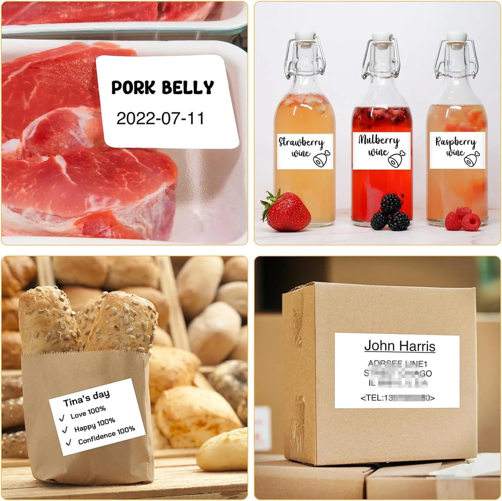 Wireless Label Printer P50 Inkless Bluetooth Thermal Label Maker Adhesive Label Sticker Machine DIY Pattern Barcode QR Code Tape