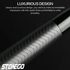 STONEGO 0.38mm Extra Fine Nib Fountain Pen, Black Metal Calligraphy Writing Gift Pen