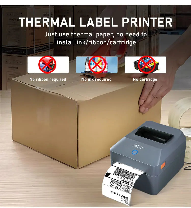T40 4inch Shipping label/Express/Thermal Barcode Label printer 4x6 inches Label Maker Compatible with iPhone Android Mac Windows