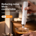 Electric egg beater, milk frother, coffee frother, handheld cordless whipper for egg whites, cream, and cakes, smart mixer.