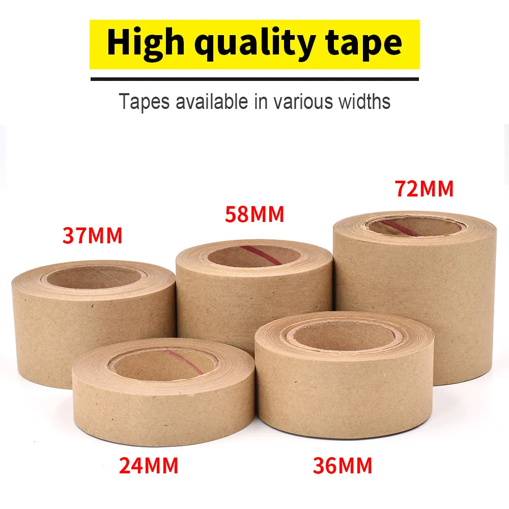 Wet Water Kraft Paper Tape Painter Rubber Paper for Picture Framing Secure Packing Brown Kraft Gum Tape