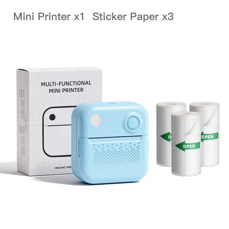 Dolewa D3 Portable Printer Thermal Paper Stickers Paper Mini Printers Labels Maker Printer for Error Printing Photo Printing
