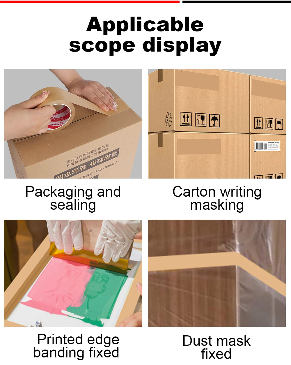 Super Viscosity Kraft Paper Tape  High-Strength Packing Tape Rolls, Packaging Tape  | Industrial Tape for Home, Office & Box