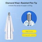 Replacement Tips for Apple Pencil 1st/2nd Gen IPencil Nibs No Wear Out Upgraded for iPad Pro Pencil 2/1 Gen 애플펜슬 펜촉