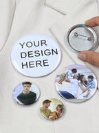 Custom badges, personalized pins, you can customize pictures/text/design, backpack button accessories.