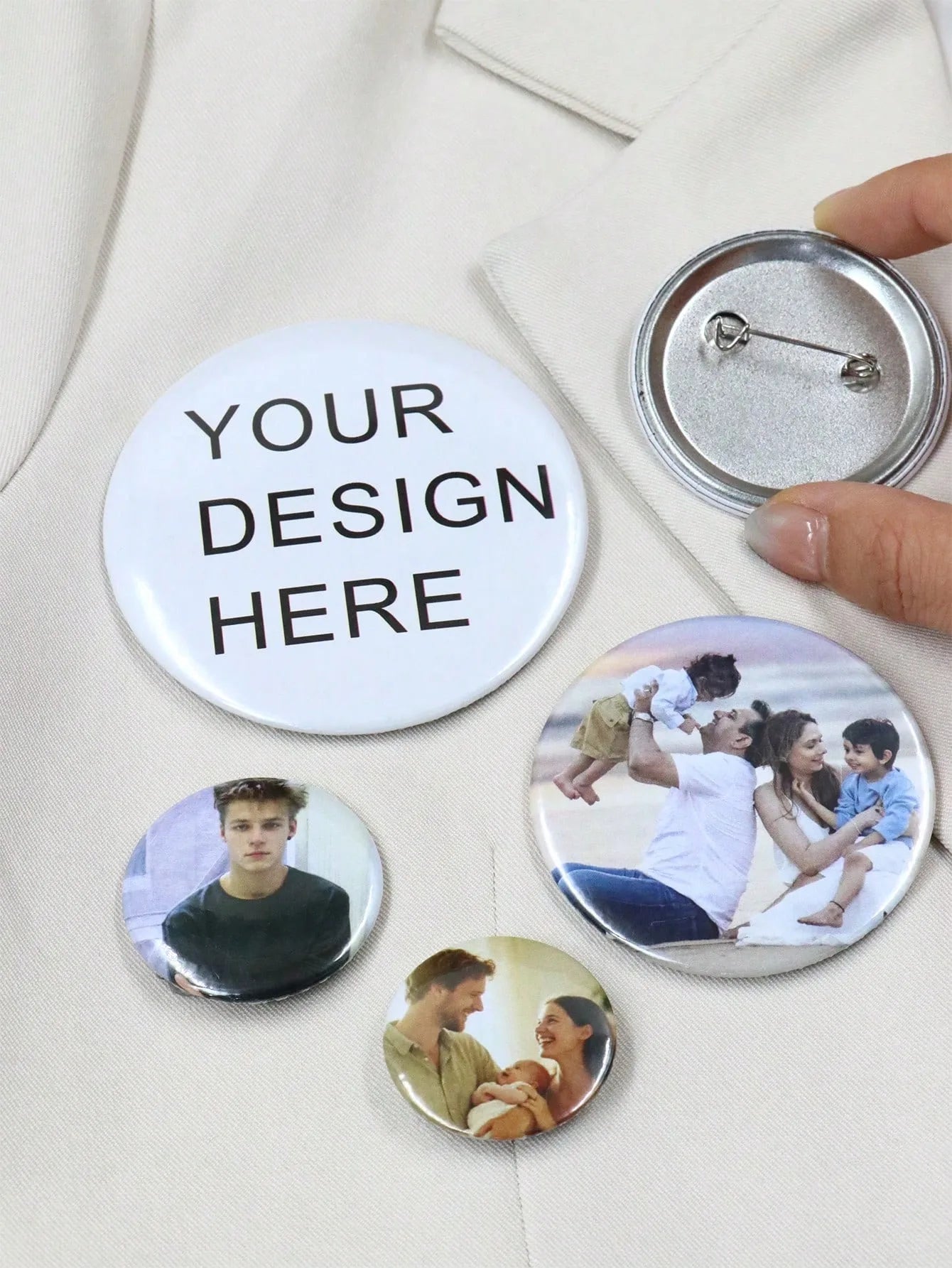 Custom badges, personalized pins, you can customize pictures/text/design, backpack button accessories.