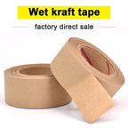 Wet Water Kraft Paper Tape Painter Rubber Paper for Picture Framing Secure Packing Brown Kraft Gum Tape