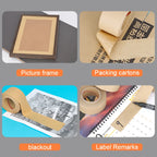 Wet Water Kraft Paper Tape Painter Rubber Paper for Picture Framing Secure Packing Brown Kraft Gum Tape
