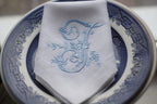 Customized Victorian Monogrammed Embroidered Dinner Napkins Placemat，Elegant Design for Wedding, Party, Gift