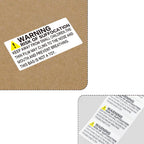 500 Pcs Suffocation Warning Labels Roll, Safety Notice Stickers for Plastic Bags, Packaging, Storage and Shipping Use