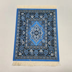 Persian carpet Woven flower small coaster wholesale merchants cheap mouse pad desk mat retro style rubber non-slip computer mats