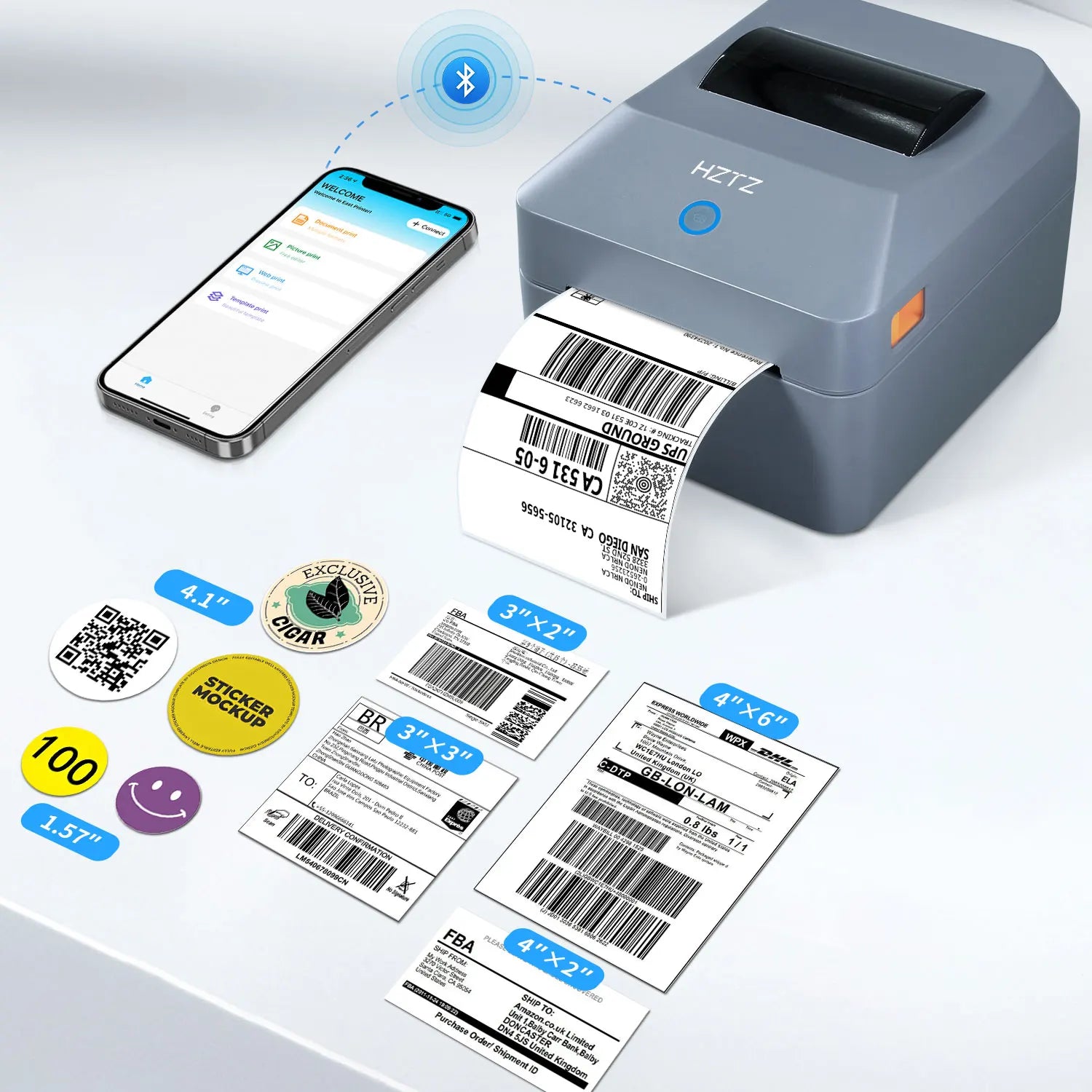 Thermal Printer4×6 Shipping Label Printer For Small Businesses,Desktop Thrmal Label Printers For Shipping Package