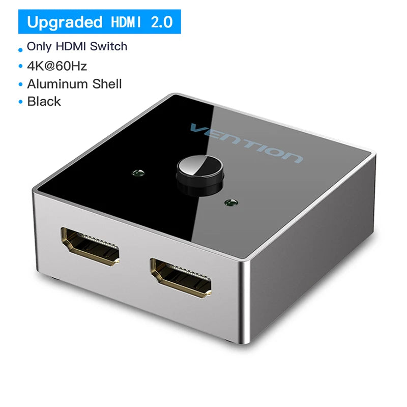Vention 8K HDMI Splitter 4K144Hz 2 In 1 Out for TV Xiaomi Xbox SeriesX PS5 HDMI Cable Monitor Projector HDMI 2.1 Switch Switcher