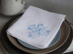 Customized Victorian Monogrammed Embroidered Dinner Napkins Placemat，Elegant Design for Wedding, Party, Gift