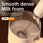 Electric egg beater, milk frother, coffee frother, handheld cordless whipper for egg whites, cream, and cakes, smart mixer.