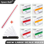 Space Ball Multi-functional Triangular Ruler Student Stationery 12.5/30cm Drafting Tool Scale Ruler Architect Technical Ruler