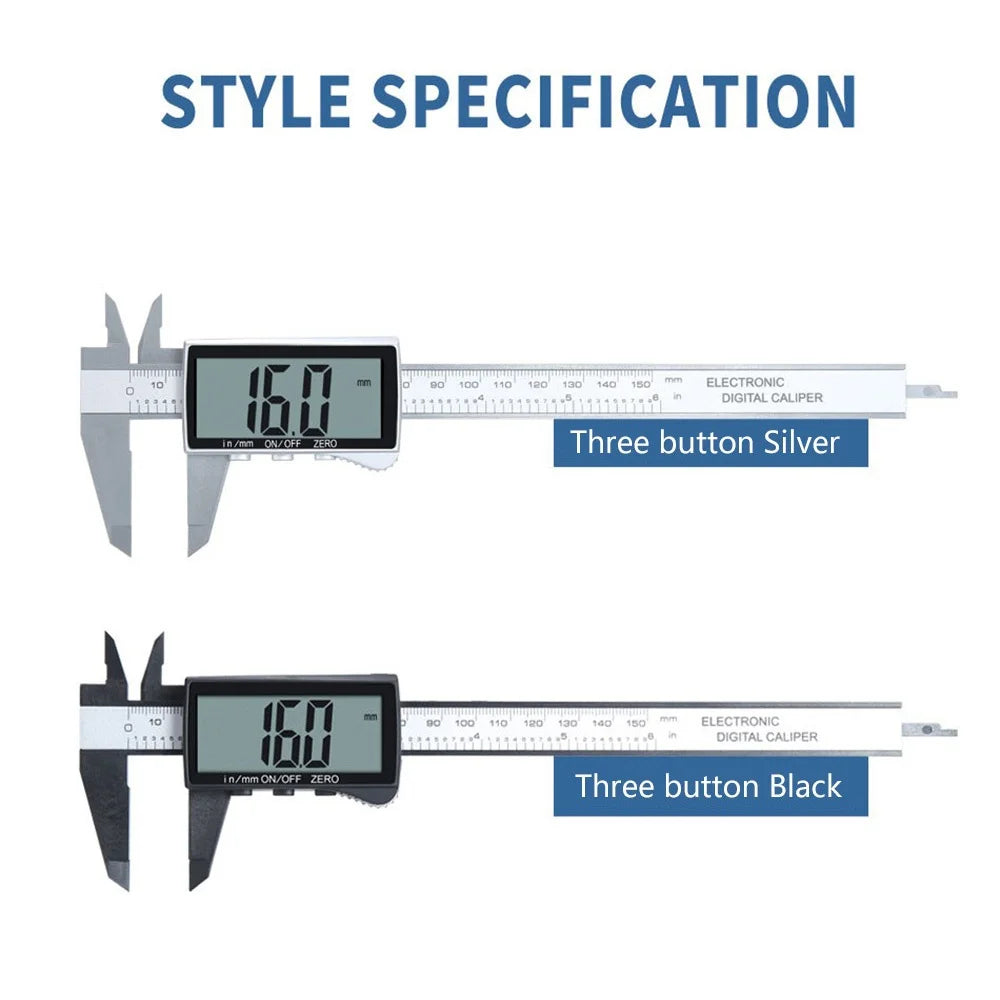 STONEGO Electronic Digital Display Vernier Caliper Inch/Metric Conversion 6Inch 0-150mm Full-Screen Caliper Measurement Tool