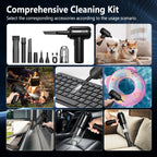 Portable  Air Blower & Vacuum Cleaner 2 in 1 Compressed Air Duster 6000mAh Cordless Duster Blower for Keyboard Computer Cleaning