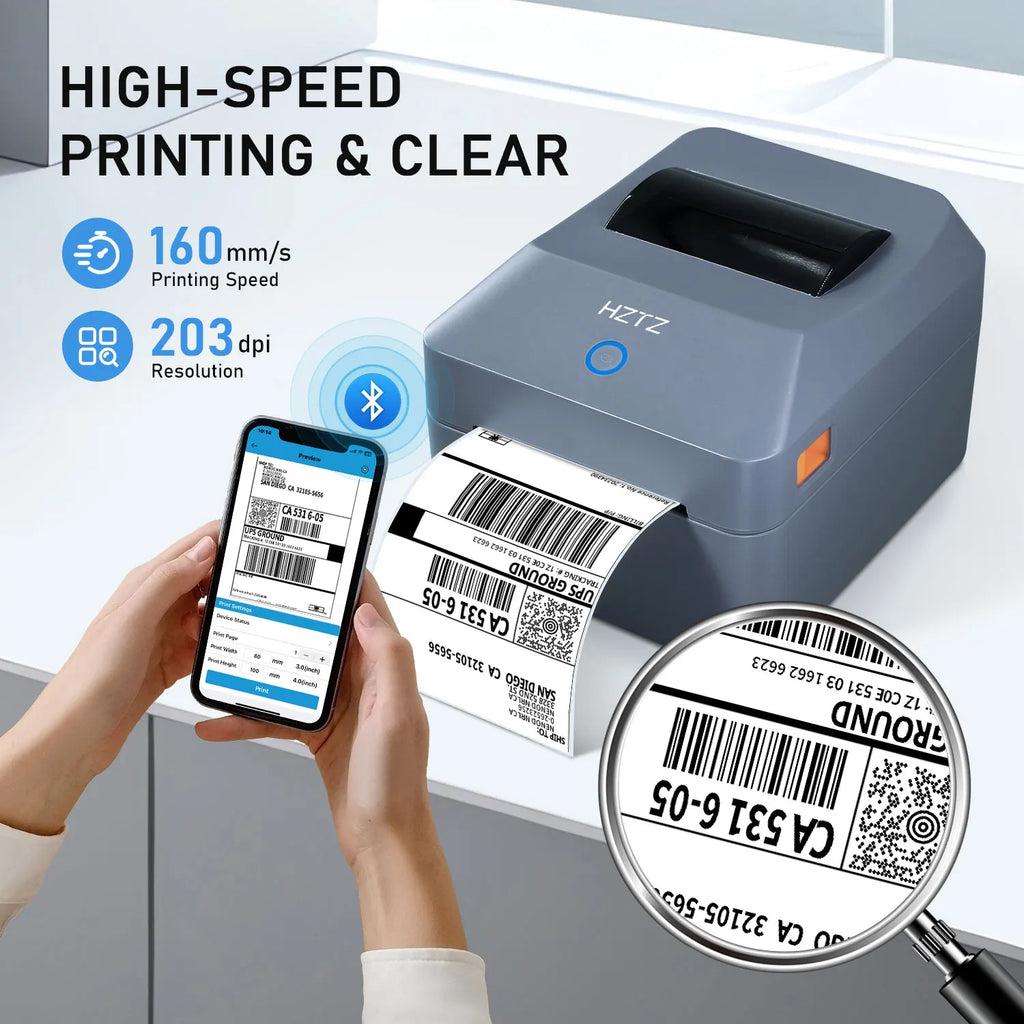 Thermal Printer4×6 Shipping Label Printer For Small Businesses,Desktop Thrmal Label Printers For Shipping Package