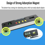 MAKLE 100mm 150mm 200mm digital protractor Angle Finder inclinometer electronic level magnetic bottom Level bubble angle tool