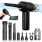 Portable  Air Blower & Vacuum Cleaner 2 in 1 Compressed Air Duster 6000mAh Cordless Duster Blower for Keyboard Computer Cleaning