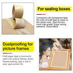 Wet Water Kraft Paper Tape Painter Rubber Paper for Picture Framing Secure Packing Brown Kraft Gum Tape